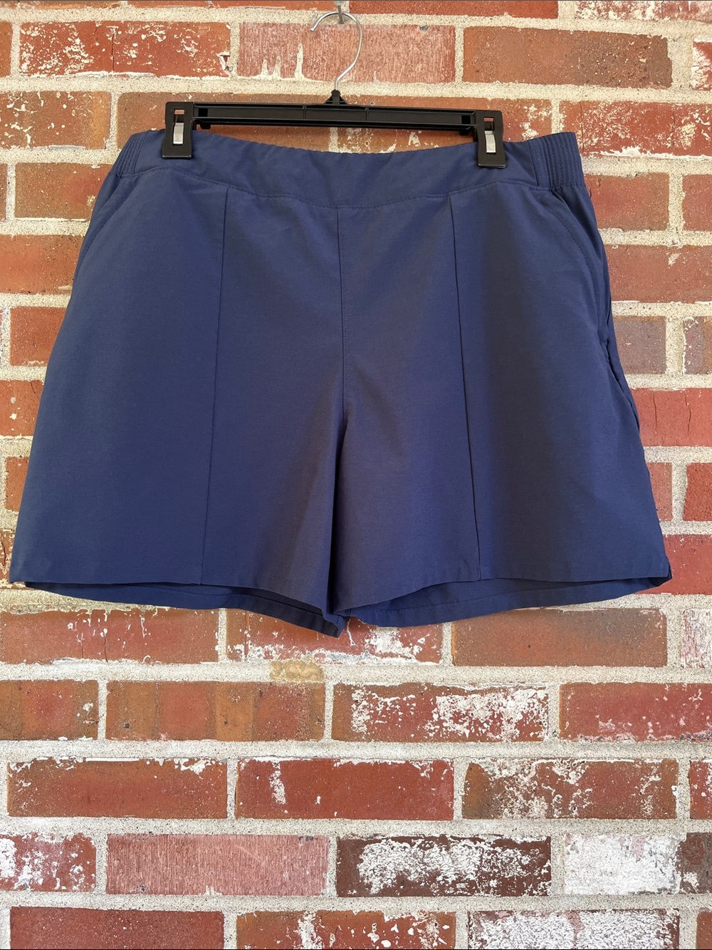 Columbia Shorts Women's Size Large Blue PFG Court Short Pull-On Pockets Stretch